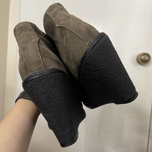 NWOB Rag & Bone Odval lace up green suede wedge ankle boots size 38 US 8 - Picture 4 of 9